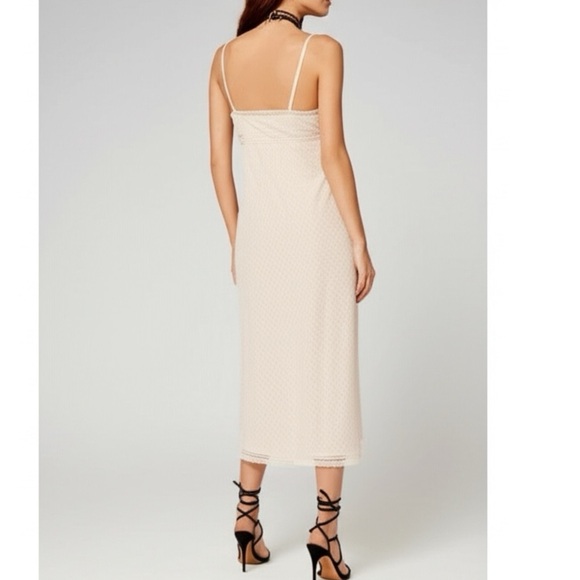 New BAND OF THE FREE Amalie Ivory Midi Dress Sleeveless Lace Boho Cottage Sz L - Picture 12 of 12